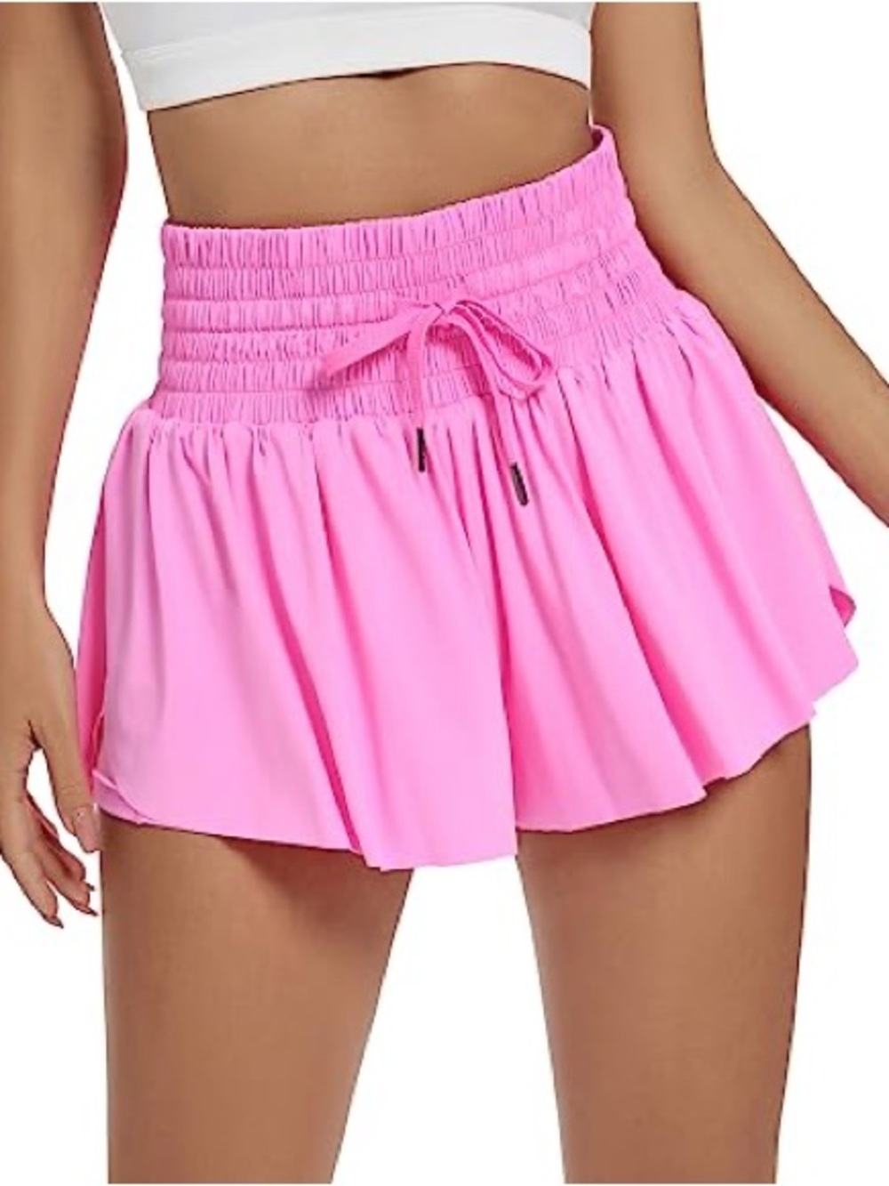 Flowy Athletic Shorts for Women Workout Running Gym Yoga High Waist with Pockets